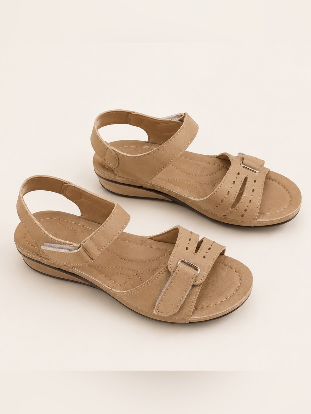 Women’s Beige Comfort Sandals – Size 42 – Brand New, Never Worn